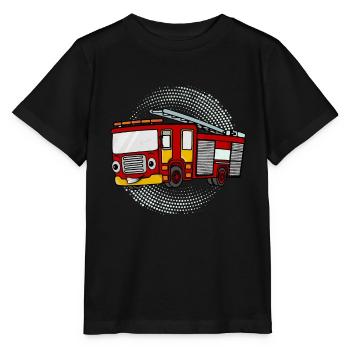 Camion de pompiers Camion de pompiers Cadeau Brigade de pompiers - T-shirt bio MINI CREATOR Stanley/Stella Enfant - noir - Devant - Mikhail (115cm)