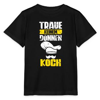 Traue Keinem Dünnen Koch - Stanley/Stella Kinder T-Shirt MINI CREATOR  - Schwarz - Vorne - Mikhail (115cm)