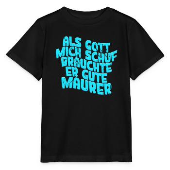 Maurer - Stanley/Stella Kinder T-Shirt MINI CREATOR  - Schwarz - Vorne - Mikhail (115cm)