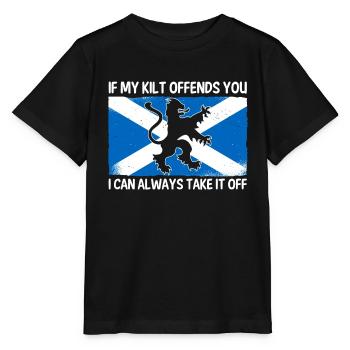 Wenn Mein Kilt Dich Beleidigt, Kann Ich Es Immer - Stanley/Stella Kinder T-Shirt MINI CREATOR  - Schwarz - Vorne - Mikhail (115cm)