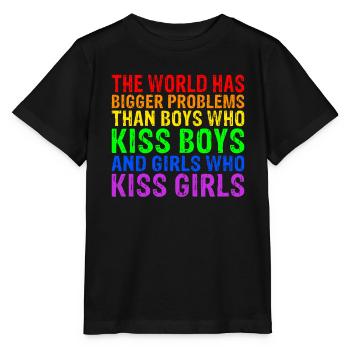 Le monde a de plus gros problèmes que les personnes LGBTQ+ - T-shirt bio MINI CREATOR Stanley/Stella Enfant - noir - Devant - Mikhail (115cm)