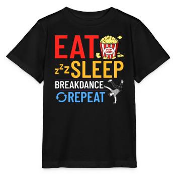 Breakdance Music Breaking BBoy Bgirl - Stanley/Stella MINI CREATOR Kids’ T-Shirt - black - Front - Mikhail (115cm)