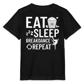 Breakdance Music Breaking BBoy Bgirl - Stanley/Stella MINI CREATOR Kids’ T-Shirt - black - Front - Mikhail (115cm)