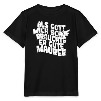 Maurer - Stanley/Stella Kinder T-Shirt MINI CREATOR  - Schwarz - Vorne - Mikhail (115cm)