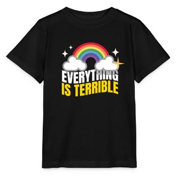 Everything Is Terrible Pessimism - Stanley/Stella MINI CREATOR Kids’ T-Shirt - black - Front - Mikhail (115cm)