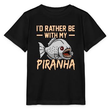 Piranha - Stanley/Stella Kinder T-Shirt MINI CREATOR  - Schwarz - Vorne - Mikhail (115cm)