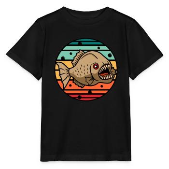 Piranha - Stanley/Stella Kinder T-Shirt MINI CREATOR  - Schwarz - Vorne - Mikhail (115cm)