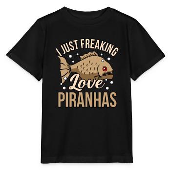 Piranha - Stanley/Stella Kinder T-Shirt MINI CREATOR  - Schwarz - Vorne - Mikhail (115cm)