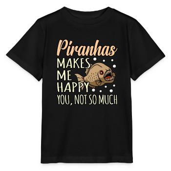 Piranha - Stanley/Stella Kinder T-Shirt MINI CREATOR  - Schwarz - Vorne - Mikhail (115cm)