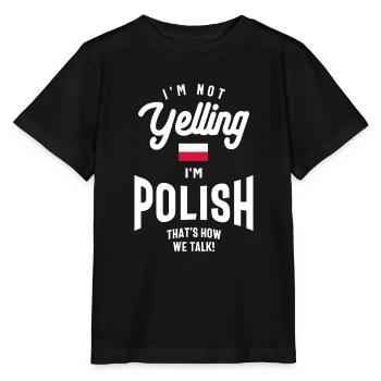 Ich schreie nicht, ich bin polnischer lustiger polnischer Stolz - Stanley/Stella Kinder T-Shirt MINI CREATOR  - Schwarz - Vorne - Mikhail (115cm)