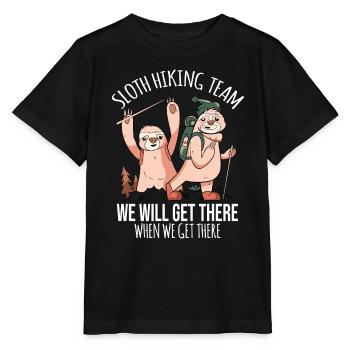 Sloth Hiking Team Shirt We Will Get There - T-shirt bio MINI CREATOR Stanley/Stella Enfant - noir - Devant - Mikhail (115cm)