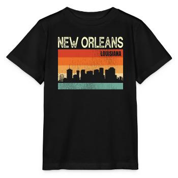 La Nouvelle-Orléans, Louisiane - T-shirt bio MINI CREATOR Stanley/Stella Enfant - noir - Devant - Mikhail (115cm)