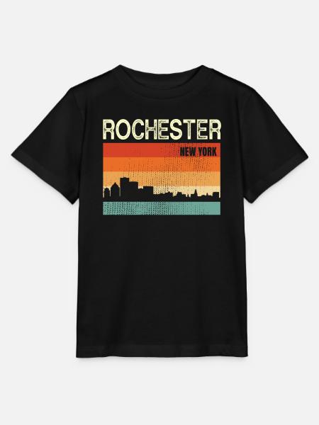 Rochester Newyork - Stanley/Stella Kinder T-Shirt MINI CREATOR - Schwarz