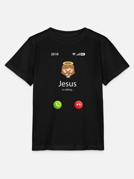 Jesus is calling - Stanley/Stella Kinder T-Shirt MINI CREATOR  - Schwarz