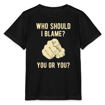 Deine Schuld Lustiger Spruch - Stanley/Stella Kinder T-Shirt MINI CREATOR  - Schwarz - Vorne - Mikhail (115cm)