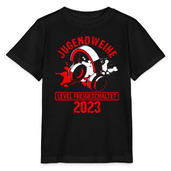 Jugendweihe 202 3Gaming Junge Design Firmung Konfi - Stanley/Stella Kinder T-Shirt MINI CREATOR  - Schwarz - Vorne - Mikhail (115cm)