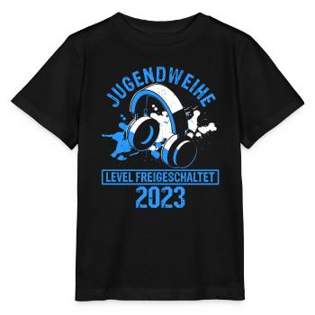 Jugendweihe 2023 Gaming Junge - Firmung Konfirmati - Stanley/Stella Kinder T-Shirt MINI CREATOR  - Schwarz - Vorne - Mikhail (115cm)