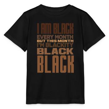 Melanin African American African American Woman - Stanley/Stella MINI CREATOR Kids’ T-Shirt - black - Front - Mikhail (115cm)