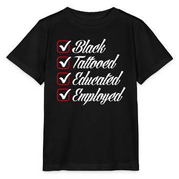 Melanin African American African American Woman - Stanley/Stella MINI CREATOR Kids’ T-Shirt - black - Front - Mikhail (115cm)