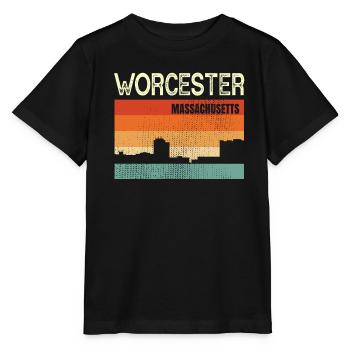 Worcester Massachusetts - Stanley/Stella Kinder T-Shirt MINI CREATOR  - Schwarz - Vorne - Mikhail (115cm)