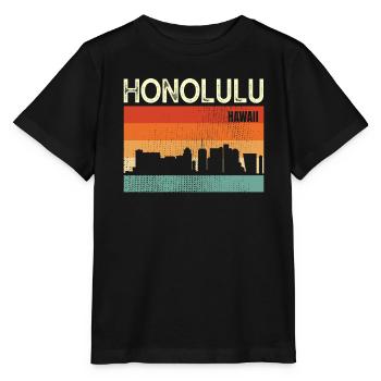 Honolulu Hawaii - Stanley/Stella MINI CREATOR Kids’ T-Shirt - black - Front - Mikhail (115cm)