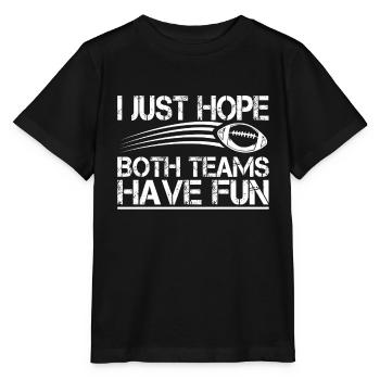 J’espère juste que les deux équipes s’amuseront avec plaisir - T-shirt bio MINI CREATOR Stanley/Stella Enfant - noir - Devant - Mikhail (115cm)