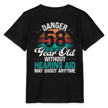 58 Birthday Idea Humor May Shout Funny 58 Year Old - Stanley/Stella Kinder T-Shirt MINI CREATOR  - Schwarz - Vorne - Mikhail (115cm)