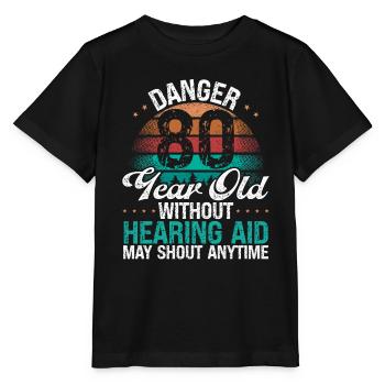 80 Birthday Idea Humor May Shout Funny 80 Year Old - Stanley/Stella Kinder T-Shirt MINI CREATOR  - Schwarz - Vorne - Mikhail (115cm)