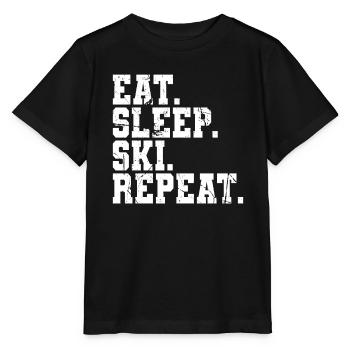 Skiing Ski - Stanley/Stella MINI CREATOR Kids’ T-Shirt - black - Front - Mikhail (115cm)