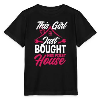 Homeowner Home Purchase Gift - Stanley/Stella MINI CREATOR Kids’ T-Shirt - black - Front - Mikhail (115cm)