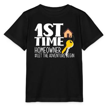 Homeowner Home Purchase Gift - Stanley/Stella MINI CREATOR Kids’ T-Shirt - black - Front - Mikhail (115cm)