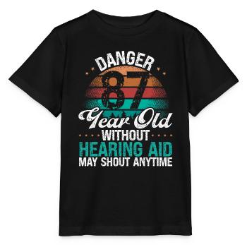 87 Birthday Idea Humor May Shout Funny 87 Year Old - Stanley/Stella Kinder T-Shirt MINI CREATOR  - Schwarz - Vorne - Mikhail (115cm)