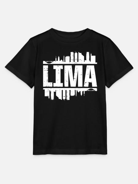 Lima Peru Skyline - Stanley/Stella Kinder T-Shirt MINI CREATOR  - Schwarz