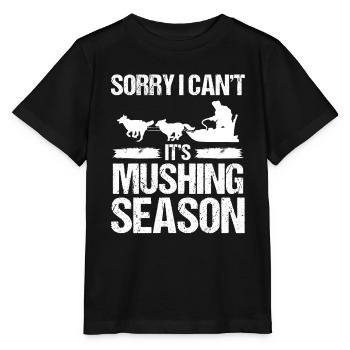 Mushing Season Husky Sled Dog Dog Trail Running - Stanley/Stella MINI CREATOR Kids’ T-Shirt - black - Front - Mikhail (115cm)