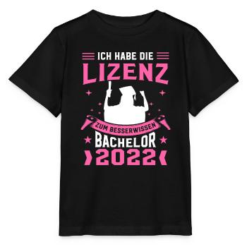Ich Habe Die Lizenz Zum Besserwissen Abschluss Bac - Stanley/Stella Kinder T-Shirt MINI CREATOR  - Schwarz - Vorne - Mikhail (115cm)