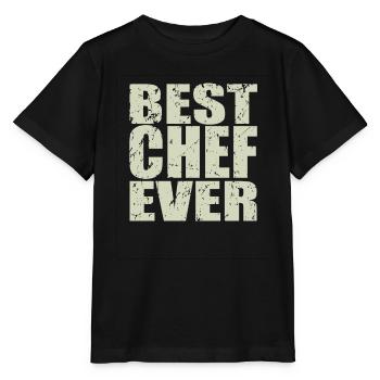 Best Chefkoch ever Chefkoch Geschenk - Stanley/Stella Kinder T-Shirt MINI CREATOR  - Schwarz - Vorne - Mikhail (115cm)