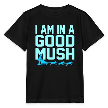 Traîneau de course de chiens de traîneau - T-shirt bio MINI CREATOR Stanley/Stella Enfant - noir - Devant - Mikhail (115cm)
