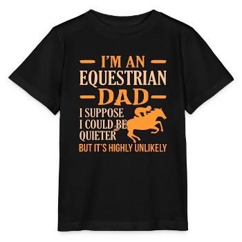 Reiter-lustiges Reiten-mädchen-geschenk - Stanley/Stella Kinder T-Shirt MINI CREATOR  - Schwarz - Vorne - Mikhail (115cm)