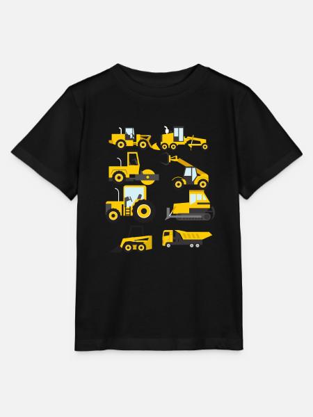Baubagger Sammlung Funny Constructi - Stanley/Stella Kinder T-Shirt MINI CREATOR  - Schwarz