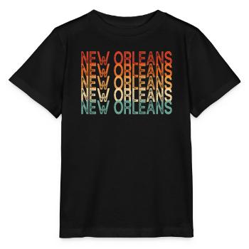 La Nouvelle-Orléans, Louisiane - T-shirt bio MINI CREATOR Stanley/Stella Enfant - noir - Devant - Mikhail (115cm)