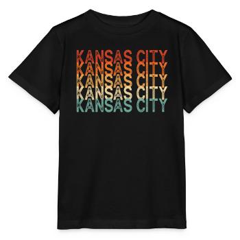 Kansas City Missouri - T-shirt bio MINI CREATOR Stanley/Stella Enfant - noir - Devant - Mikhail (115cm)