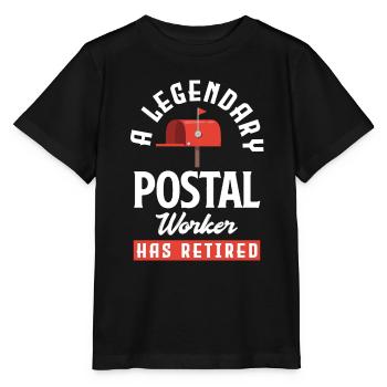 Fonctionnaires postaux Pensionné - T-shirt bio MINI CREATOR Stanley/Stella Enfant - noir - Devant - Mikhail (115cm)