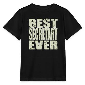 Best Secretary ever Secretary Gift - Stanley/Stella MINI CREATOR Kids’ T-Shirt - black - Front - Mikhail (115cm)