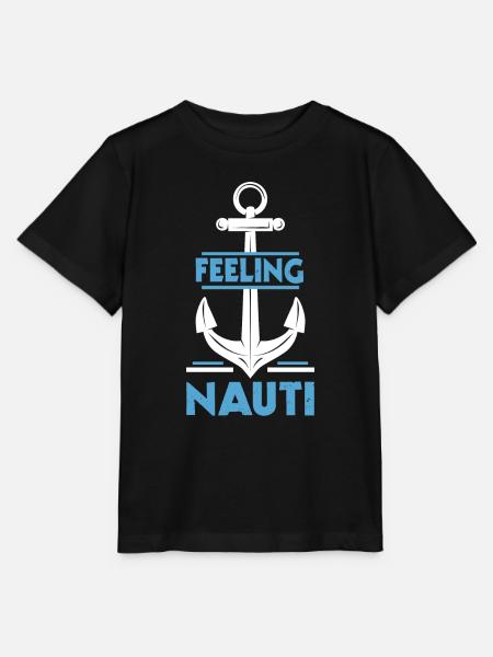 Nauti Nautical Boat Sailor Sailing Captain Anchor - Stanley/Stella T-shirt MINI CREATOR til børn - sort