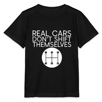 Real Cars Don't Shift Themselves 4 - Stanley/Stella Kinder T-Shirt MINI CREATOR  - Schwarz - Vorne - Mikhail (115cm)