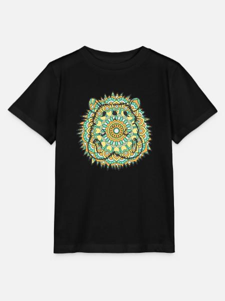 Mandala Igel Geometrie Muster - Stanley/Stella Kinder T-Shirt MINI CREATOR  - Schwarz