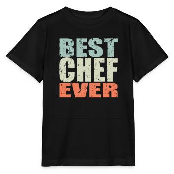 Best Chefkoch ever Chefkoch Geschenk - Stanley/Stella Kinder T-Shirt MINI CREATOR  - Schwarz - Vorne - Mikhail (115cm)