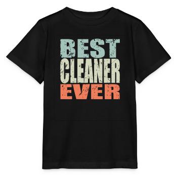 Best Cleaner ever Cleaner Gift - Stanley/Stella MINI CREATOR Kids’ T-Shirt - black - Front - Mikhail (115cm)
