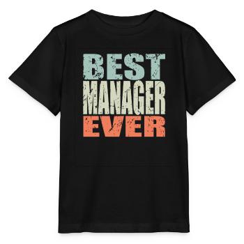 Best Manager ever Manager Gift - Stanley/Stella MINI CREATOR Kids’ T-Shirt - black - Front - Mikhail (115cm)