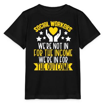 School Social Work Month Hands - Stanley/Stella Kinder T-Shirt MINI CREATOR  - Schwarz - Vorne - Mikhail (115cm)